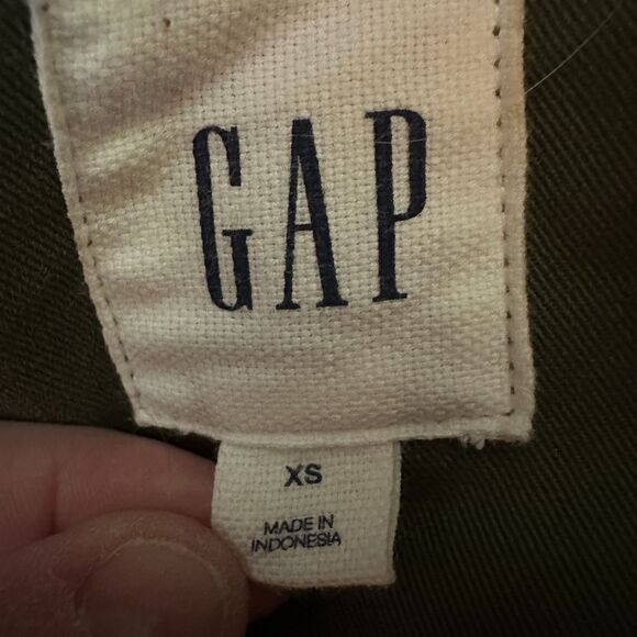GAP Women's Army Green Snap and Full Zip Stretchy Utility Jacket Size XS - Picture 7 of 8